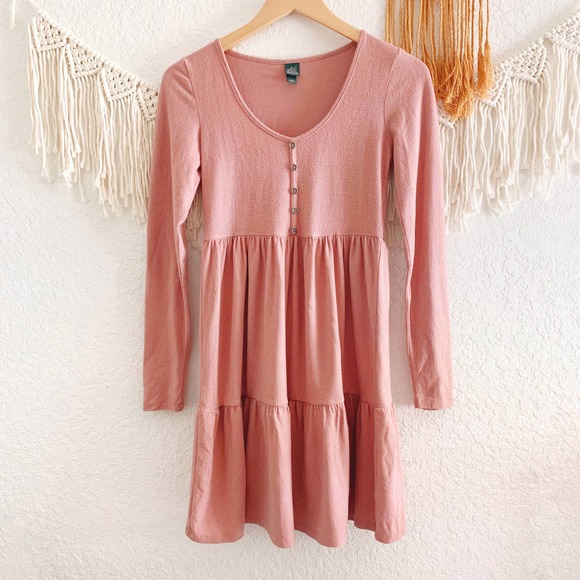 wild fable Dresses & Skirts - Wild Fable Tiered Button Front Dress